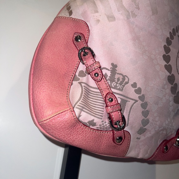 Vintage Pink Juicy Couture Purse Satchel Bag Wordy y2k preloved - Picture 2 of 11